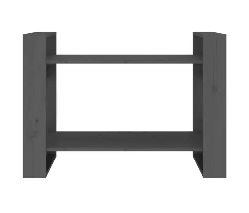 Spintelė Knygoms/Kambario Pertvara, Pilka, 80X35X56,5cm Pušis