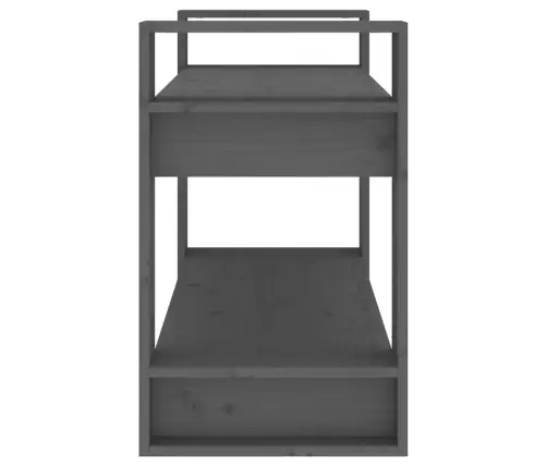 Spintelė Knygoms/Kambario Pertvara, Pilka, 80X35X56,5cm Pušis