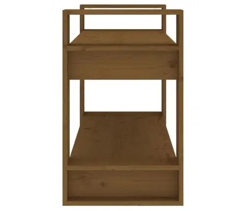 Grāmatu Plaukts, Medus Brūns, 80X35X56,5 Cm, Masīvkoks Vidaxl