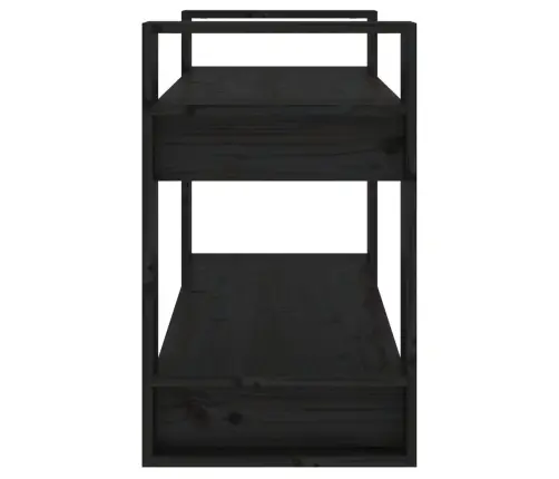 Spintelė Knygoms/Kambario Pertvara, Juoda, 80X35X56,5cm Pušis