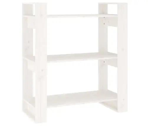 Spintelė Knygoms/Kambario Pertvara, Balta, 80X35X91cm Pušis