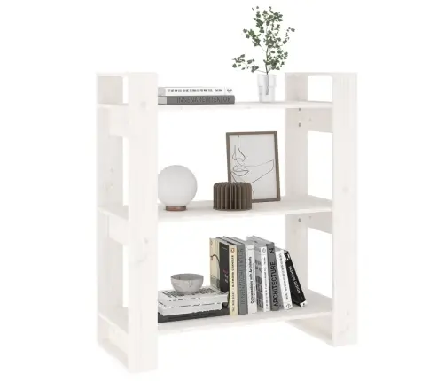 Spintelė Knygoms/Kambario Pertvara, Balta, 80X35X91cm Pušis
