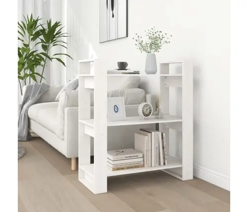 Spintelė Knygoms/Kambario Pertvara, Balta, 80X35X91cm Pušis
