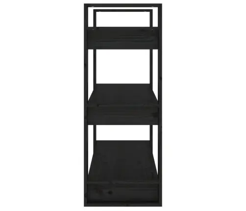 Spintelė Knygoms/Kambario Pertvara, Juoda, 80X35X91cm Pušis