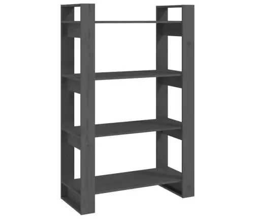 Spintelė Knygoms/Kambario Pertvara, Pilka, 80X35X125cm Pušis Spintelė Knygoms/Kambario Pertvara, Pilka, 80X35X125cm Pušis