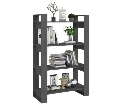 Spintelė Knygoms/Kambario Pertvara, Pilka, 80X35X125cm Pušis Spintelė Knygoms/Kambario Pertvara, Pilka, 80X35X125cm Pušis