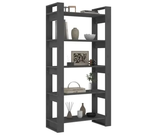 Spintelė Knygoms/Kambario Pertvara, Pilka, 80X35X160cm Mediena