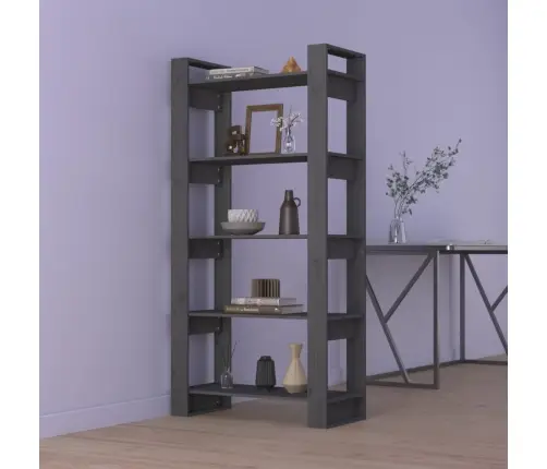 Spintelė Knygoms/Kambario Pertvara, Pilka, 80X35X160cm Mediena