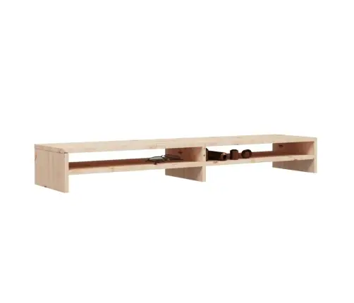 Monitoriaus Stovas, 100X24X13cm Pušies Medienos Masyvas Monitoriaus Stovas, 100X24X13cm Pušies Medienos Masyvas