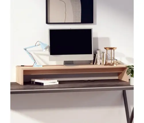 Monitora Paliktnis, 100X27X15 Cm, Priedes Masīvkoks Vidaxl