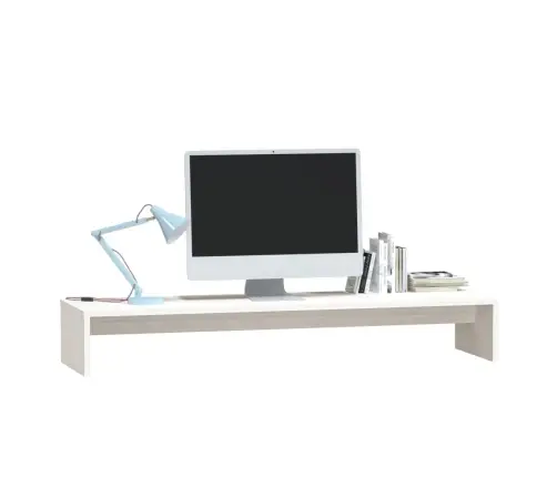 Monitorialus, Valge, 100 X 27 X 15 cm Männipuit