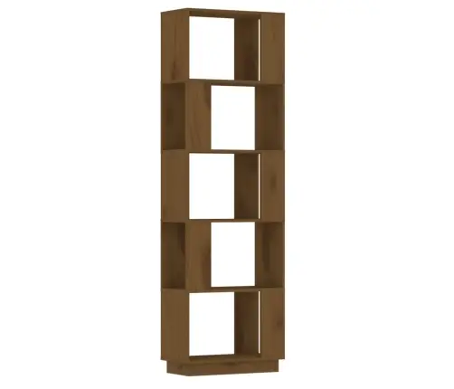 Grāmatu Plaukts, Medus Brūns, 51X25X163,5 Cm, Masīvkoks Vidaxl