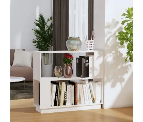 Grāmatu Plaukts, Balts, 80X25X70 Cm, Priedes Masīvkoks Vidaxl