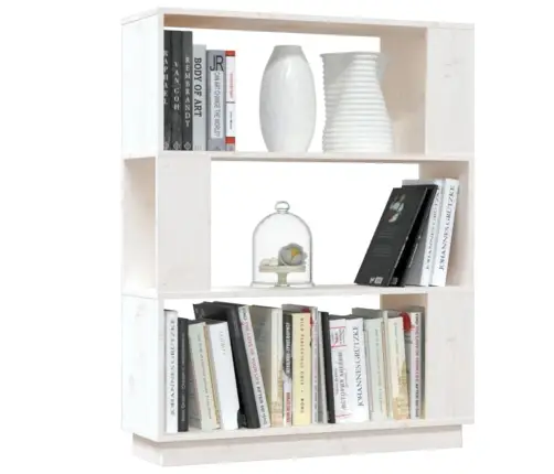 Spintelė Knygoms/Kambario Pertvara, Balta, 80X25X101cm Pušis Spintelė Knygoms/Kambario Pertvara, Balta, 80X25X101cm Pušis