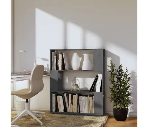 Spintelė Knygoms/Kambario Pertvara, Pilka, 80X25X101cm Pušis Spintelė Knygoms/Kambario Pertvara, Pilka, 80X25X101cm Pušis