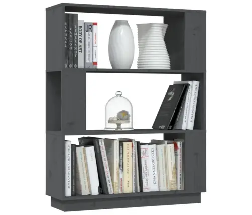 Spintelė Knygoms/Kambario Pertvara, Pilka, 80X25X101cm Pušis Spintelė Knygoms/Kambario Pertvara, Pilka, 80X25X101cm Pušis