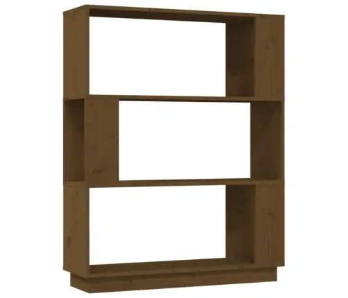 Grāmatu Plaukts, Medus Brūns, 80X25X101 Cm, Masīvkoks Vidaxl