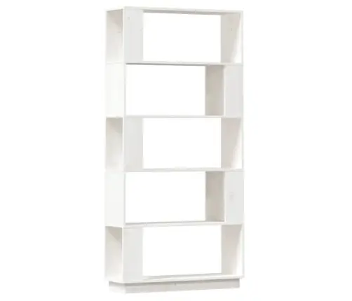 Grāmatu Plaukts, Balts, 80X25X163,5 Cm, Priedes Masīvkoks Vidaxl