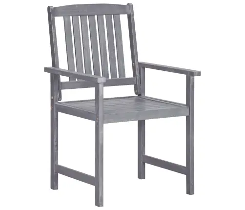 9-Daļīgs Dārza Mēbeļu Komplekts, Akācijas Masīvkoks, Pelēks Vidaxl