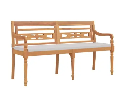 Batavia Suoliukas Su Pagalvėle, 150cm Tikmedžio Masyvas