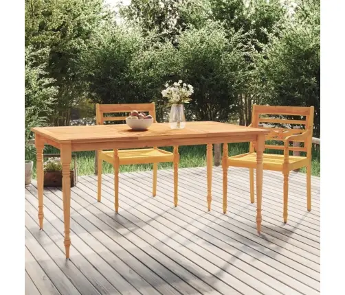 Batavia Galds, 150X90X75 Cm, Masīvs Tīkkoks Vidaxl