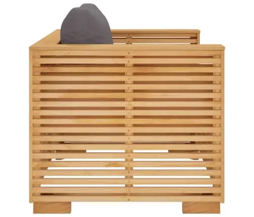 Dārza Atpūtas Krēsls Ar Pelēkiem Spilveniem, Masīvs Tīkkoks Vidaxl