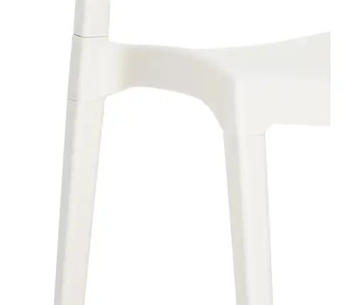 Dārza Krēsli, 2 Gab., Balti, Polipropilēns Vidaxl