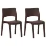 Dārza Krēsli, 2 Gab., Brūni, Polipropilēns Vidaxl