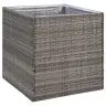 Dārza Puķu Kaste, 80X80X80 Cm, Pelēka Polietilēna Rotangpalma Vidaxl Dārza Puķu Kaste, 80X80X80 Cm, Pelēka Polietilēna Rotangpalma Vidaxl