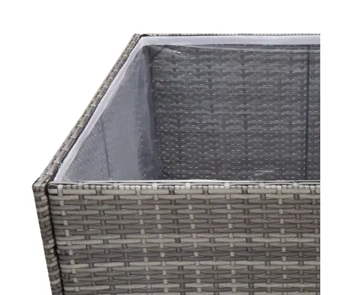Dārza Puķu Kaste, 80X80X80 Cm, Pelēka Polietilēna Rotangpalma Vidaxl Dārza Puķu Kaste, 80X80X80 Cm, Pelēka Polietilēna Rotangpalma Vidaxl