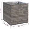 Dārza Puķu Kaste, 80X80X80 Cm, Pelēka Polietilēna Rotangpalma Vidaxl Dārza Puķu Kaste, 80X80X80 Cm, Pelēka Polietilēna Rotangpalma Vidaxl