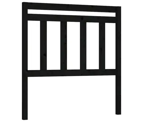 Gultas Galvgalis, Melns, 96X4X100 Cm, Priedes Masīvkoks Vidaxl