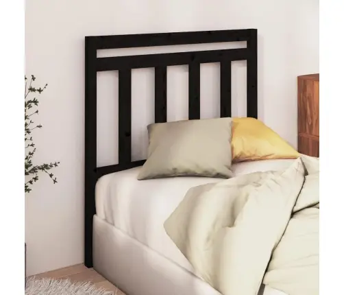 Gultas Galvgalis, Melns, 96X4X100 Cm, Priedes Masīvkoks Vidaxl