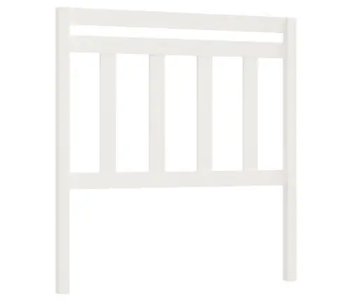 Lovos Galvūgalis, Baltas, 106X4X100cm Pušies Medienos Masyvas