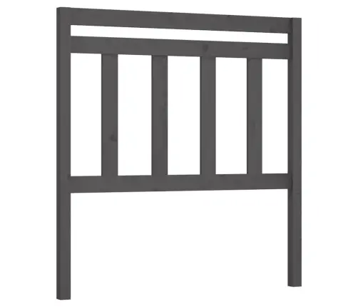 Gultas Galvgalis, Pelēks, 106X4X100 Cm, Priedes Masīvkoks Vidaxl