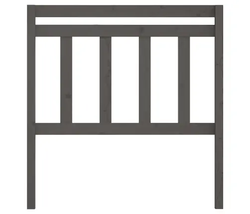 Gultas Galvgalis, Pelēks, 106X4X100 Cm, Priedes Masīvkoks Vidaxl