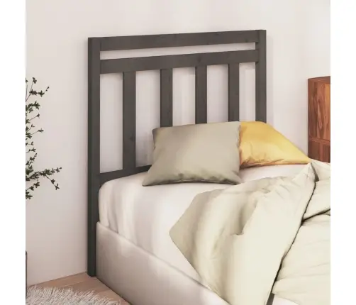 Gultas Galvgalis, Pelēks, 106X4X100 Cm, Priedes Masīvkoks Vidaxl