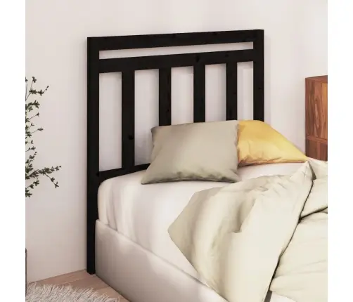 Gultas Galvgalis, Melns, 106X4X100 Cm, Priedes Masīvkoks Vidaxl