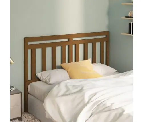Gultas Galvgalis, Medus Brūns, 126X4X100 Cm, Priedes Masīvkoks Vidaxl