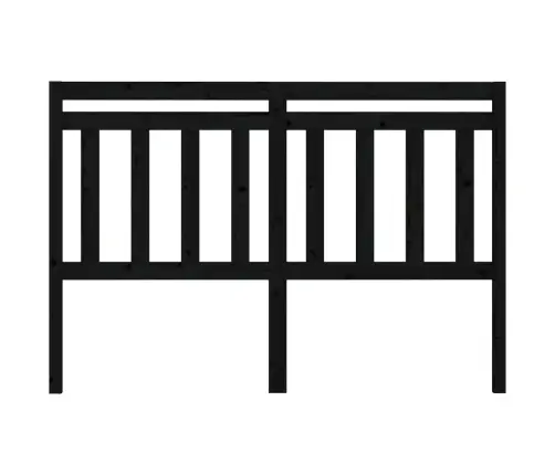 Gultas Galvgalis, Melns, 146X4X100 Cm, Priedes Masīvkoks Vidaxl