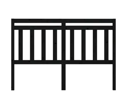 Lovos Galvūgalis, Juodas, 166X4X100cm Pušies Medienos Masyvas