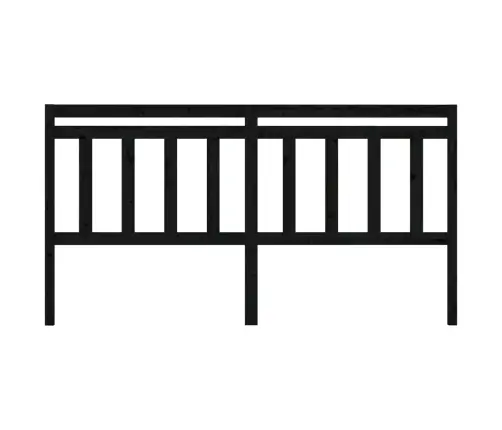 Lovos Galvūgalis, Juodas, 186X4X100cm Pušies Medienos Masyvas Lovos Galvūgalis, Juodas, 186X4X100cm Pušies Medienos Masyvas