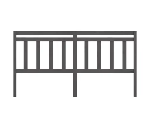 Gultas Galvgalis, Pelēks, 206X4X100 Cm, Priedes Masīvkoks Vidaxl