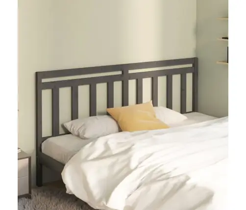 Gultas Galvgalis, Pelēks, 206X4X100 Cm, Priedes Masīvkoks Vidaxl