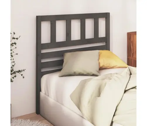 Gultas Galvgalis, Pelēks, 81X4X100 Cm, Priedes Masīvkoks Vidaxl Gultas Galvgalis, Pelēks, 81X4X100 Cm, Priedes Masīvkoks Vidaxl