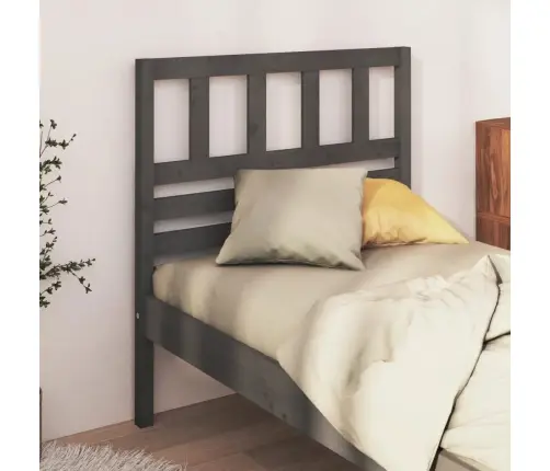 Gultas Galvgalis, Pelēks, 96X4X100 Cm, Priedes Masīvkoks Vidaxl