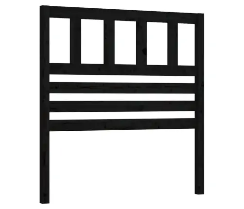 Gultas Galvgalis, Melns, 96X4X100 Cm, Priedes Masīvkoks Vidaxl