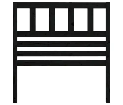 Gultas Galvgalis, Melns, 96X4X100 Cm, Priedes Masīvkoks Vidaxl