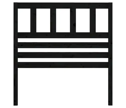 Lovos Galvūgalis, Juodas, 106X4X100cm Pušies Medienos Masyvas