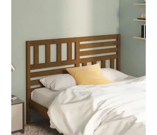 Gultas Galvgalis, Medus Brūns, 141X4X100 Cm, Priedes Masīvkoks Vidaxl